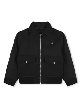 Givenchy Kids куртка на молнии из смесовой шерсти, черный