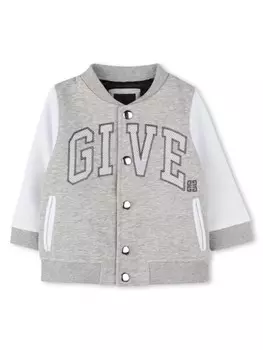 Givenchy Kids куртка с логотипом, серый
