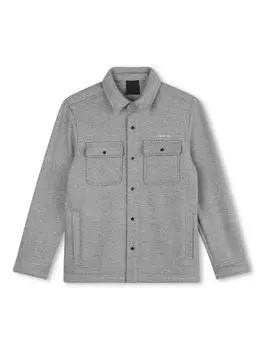 Givenchy Kids меланжевая рубашка из джерси, серый