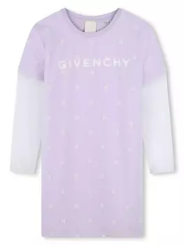 Givenchy Kids многослойное платье-футболка, мультиколор
