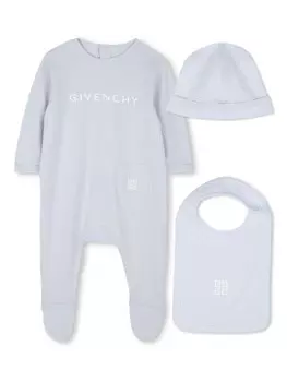Givenchy Kids пижама с логотипом, синий