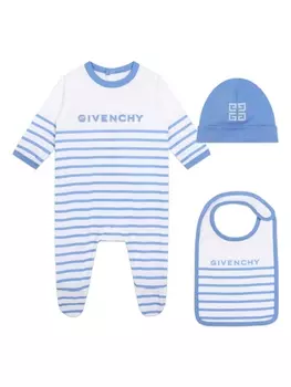 Givenchy Kids пижама с вышитым логотипом, синий