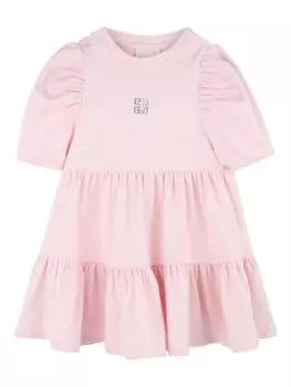 Givenchy Kids платье из хлопка 4G, розовый
