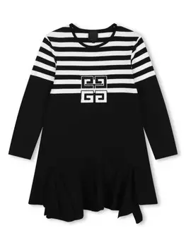 Givenchy Kids платье с логотипом 4G, черный