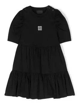 Givenchy Kids платье с принтом 4G, черный