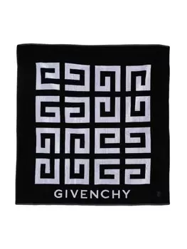 Givenchy Kids пляжное полотенце с логотипом, черный
