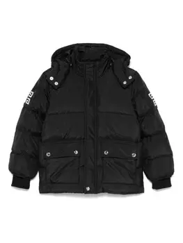 Givenchy Kids пуховик с логотипом 4G, черный