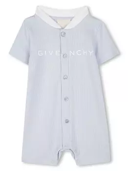 Givenchy Kids ромпер с логотипом, синий
