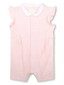Givenchy Kids ромпер с вышитым логотипом, розовый