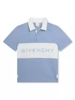 Givenchy Kids рубашка поло с вышитым логотипом, синий