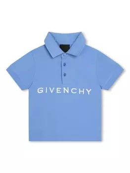 Givenchy Kids рубашка поло с вышитым логотипом, синий