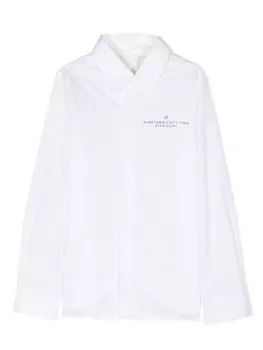 Givenchy Kids рубашка с логотипом, белый