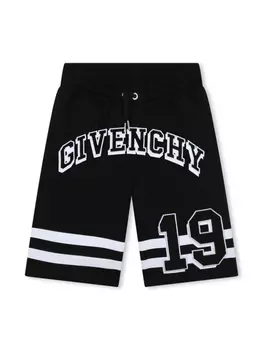 Givenchy Kids шорты-бермуды с логотипом, черный