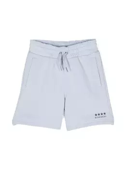 Givenchy Kids шорты с декором 4G, синий