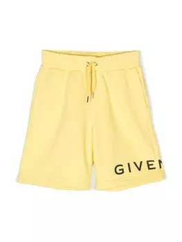 Givenchy Kids шорты с логотипом 4G, желтый