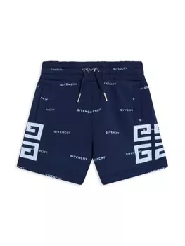 Givenchy Kids шорты с логотипом, синий