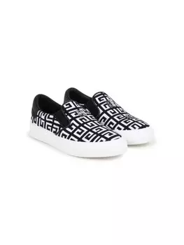Givenchy Kids слипоны с логотипом 4G, черный