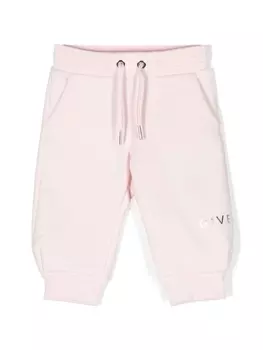 Givenchy Kids спортивные брюки с логотипом 4G, розовый