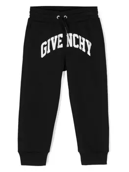 Givenchy Kids спортивные брюки с логотипом, черный