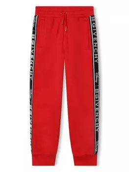 Givenchy Kids спортивные брюки с логотипом из коллаборации с Disney, красный
