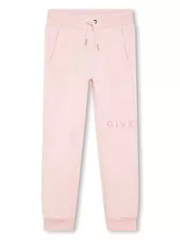 Givenchy Kids спортивные брюки с логотипом, розовый