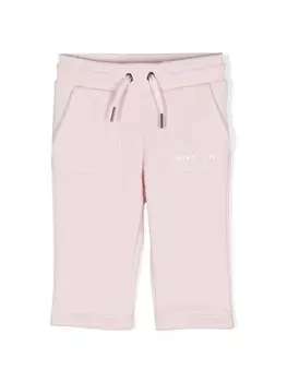 Givenchy Kids спортивные брюки с логотипом, розовый
