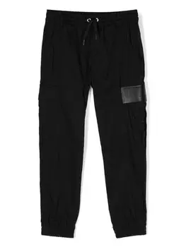 Givenchy Kids спортивные брюки с нашивкой-логотипом, черный