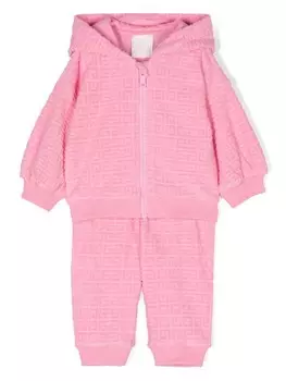 Givenchy Kids спортивный костюм из жаккарда 4G, розовый