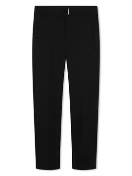 Givenchy Kids строгие брюки средней посадки, черный