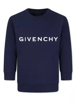 Givenchy Kids толстовка из джерси с логотипом, синий