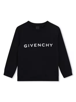Givenchy Kids толстовка из джерси с логотипом, черный