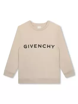 Givenchy Kids толстовка с логотипом, нейтральный цвет