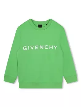 Givenchy Kids толстовка с логотипом, зеленый
