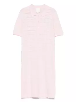 Givenchy Kids трикотажное платье с жаккардовым логотипом, розовый