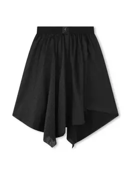 Givenchy Kids юбка асимметричного кроя с логотипом, черный