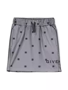 Givenchy Kids юбка с сетчатым слоем, черный