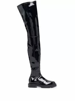 Givenchy лакированные сапоги, черный
