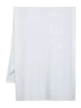 Givenchy logo-jacquard silk-blend scarf, синий