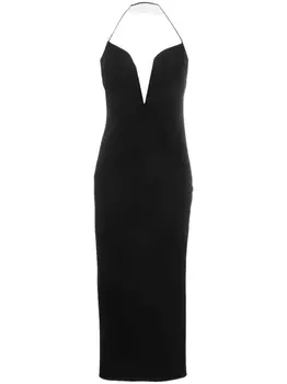 Givenchy платье макси с вырезом халтер, черный