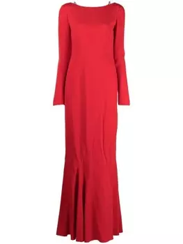 Givenchy платье с цепочным декором, красный