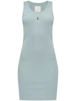 Givenchy платье в рубчик с логотипом 4G, синий