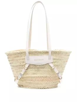 Плетеная сумка Givenchy на плечо, нейтральный цвет