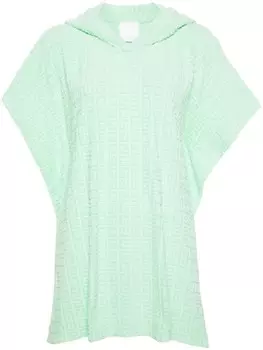 Givenchy пончо с логотипом 4G, зеленый