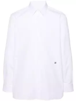 Givenchy поплиновая рубашка с вышитым логотипом 4G, белый