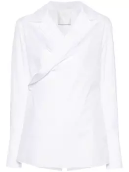 Givenchy поплиновая рубашка с запахом, белый