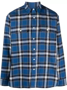 Givenchy рубашка Lumberjack в клетку, синий