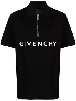 Givenchy рубашка поло с логотипом, черный