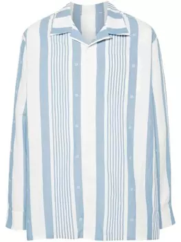 Givenchy рубашка в полоску с логотипом 4G, синий