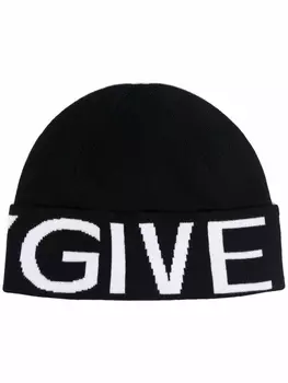 Givenchy шапка бини вязки интарсия, черный