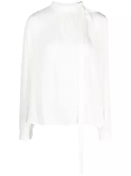 Givenchy шелковая блузка с узором 4G, белый
